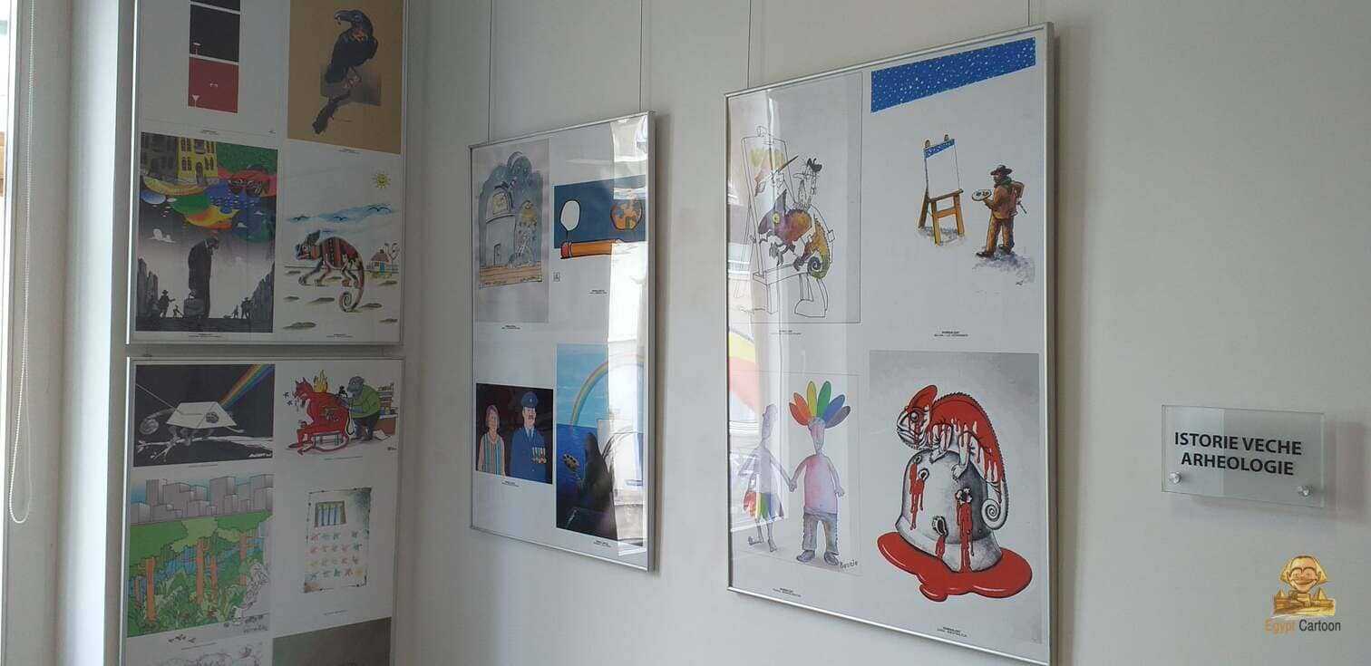 Egypt Cartoon .. Inauguration of the 15th International Exhibition of Satirical Graphics Bucovina in Romania