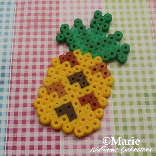 Tropical Pineapple Perler Bead Pattern Tutorial Great for Summer Crafting