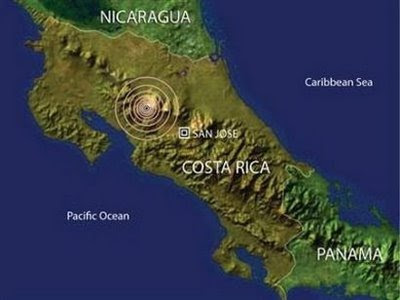 mapa sismo Costa Rica 12 de julio 2011