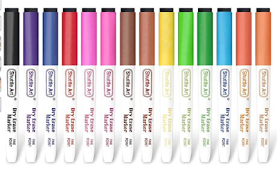 colorful dry erase markers