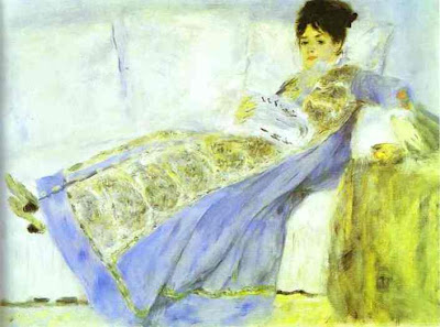 Pierre Auguste Renoir: "La señora Monet leyendo Le Figaro" (1872). Lisboa.