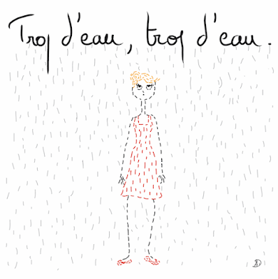 agathe, albane devouge, dessin, eau, humour, il pleut, illustration, illustratrice, mai, météo, mois de mai, pluie, printemps, sale temps, temps, 