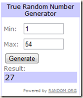 Balancing Act Giveaway random number