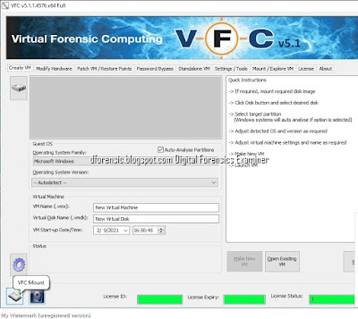 How to convert an Encase (E01) image using VFC