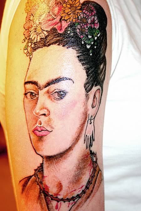 Brandon Boyd 39s Aubrey Beardley tattoo Frida Kahlo 39s Self Portrait