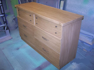 1970s Blonde Dresser Restore Before