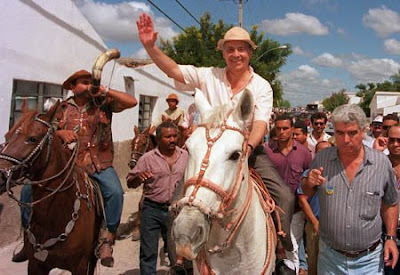Fernando Henrique tentando a reeleição, em 1998 (foto de Roberto Stuckert Filho)