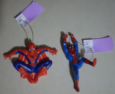 Spider-Man ornaments found at thrift store