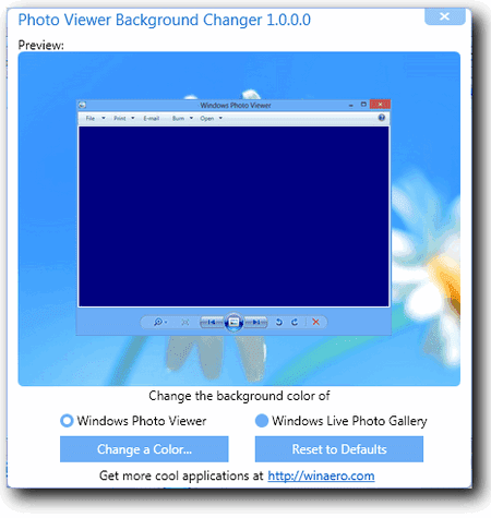 Windows Photo Viewer Background changer