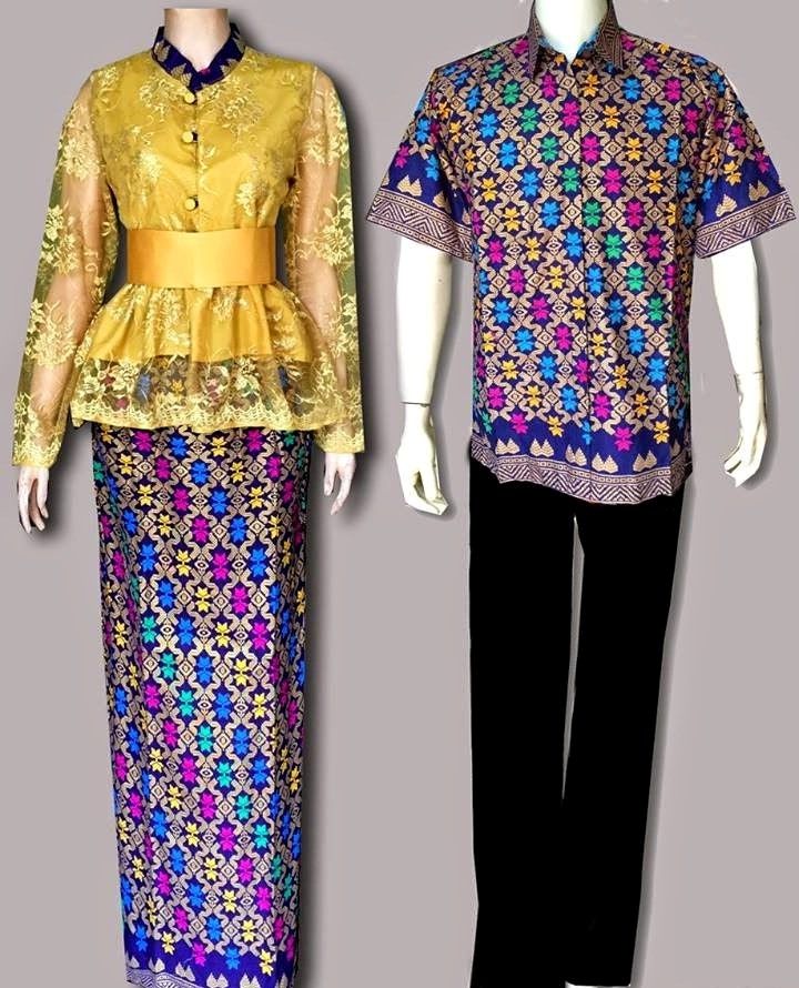  34 model baju kebaya batik couple modern untuk 