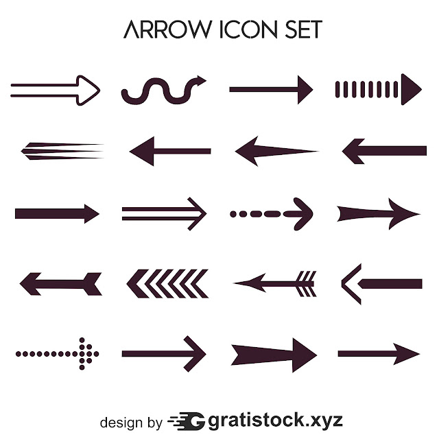 Free Download PNG Shape Of  Arrows Icons Set