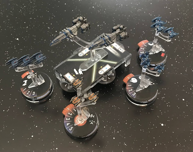 Painted Star Wars Armada CIS Fleet