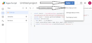 form to spreadsheet google