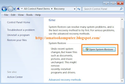 Cara Memanfaatkan dan Menggunakan System Restore di Windows 7