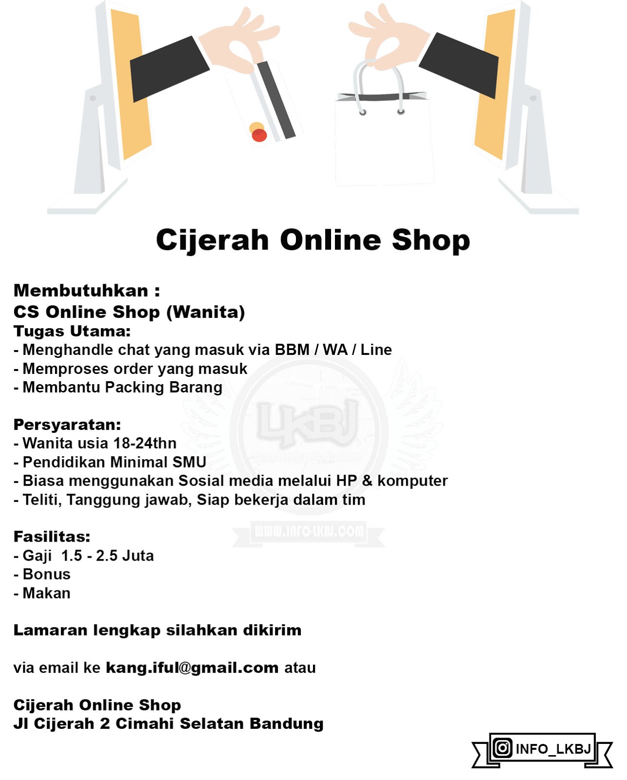 Cijerah Online Shop - Lowongan Kerja Bandung Jawabarat