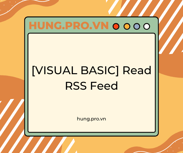 [VISUAL BASIC] Read RSS Feed