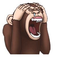gambar png monyet untuk emoticon sosial media