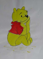 Harmony Arts Academy Drawing Classes Tuesday 28-July-2015 9 yrs Chaitrali Suhas Bhagwat winnie the pooh Cartoon Poster Colours