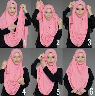 Tutorial Hijab Pashmina Tanpa Ninja dengan Gambar