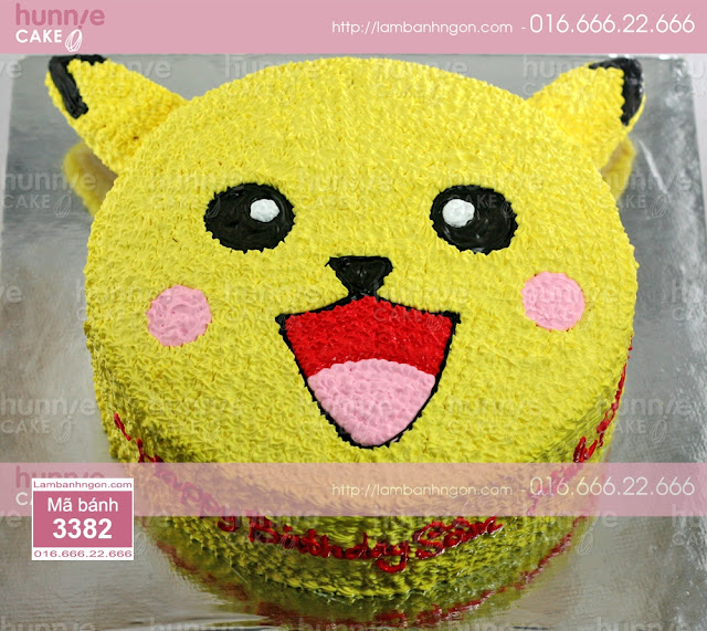 Bánh gato sinh nhật đẹp ngon mặt Pikachu đáng yêu