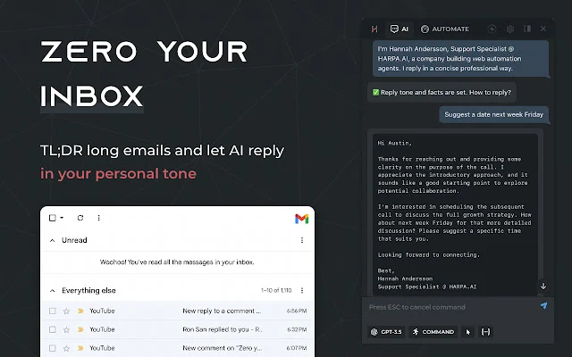 Add Harpa AI: Bring AI to your browser for web browsing, email writing, SEO, video summarization and more