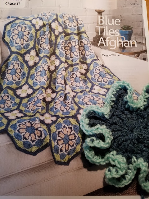 Crochet Blue Tiles Afghan pattern