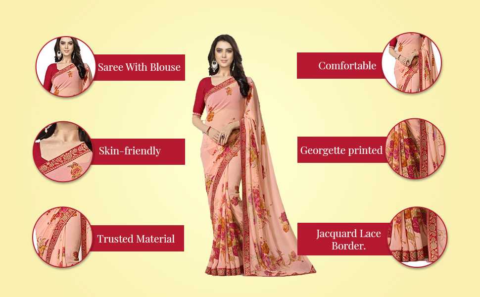 Women's Printed Georgette Saree