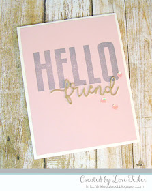 Hello Friend card-designed by Lori Tecler/Inking Aloud-stamps and dies from The Stamp Market