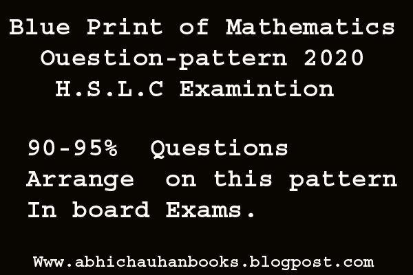 Class 10th Matematics New Syllabus -(Blue Print) Question pattern 2020