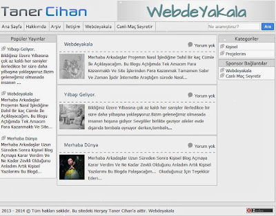 Taner Cihan V1 Blogger Teması ( Ücretsiz )