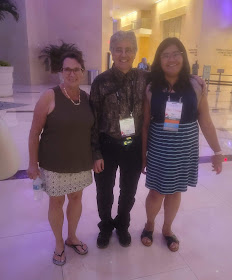 Me standing next to Mark Kislingbury, FAPR, RDR, CRR, author of Magnum Steno, and Nancy Silberger, official court reporter in New York