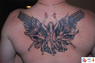 Back Women Angel Tattoos Desaign