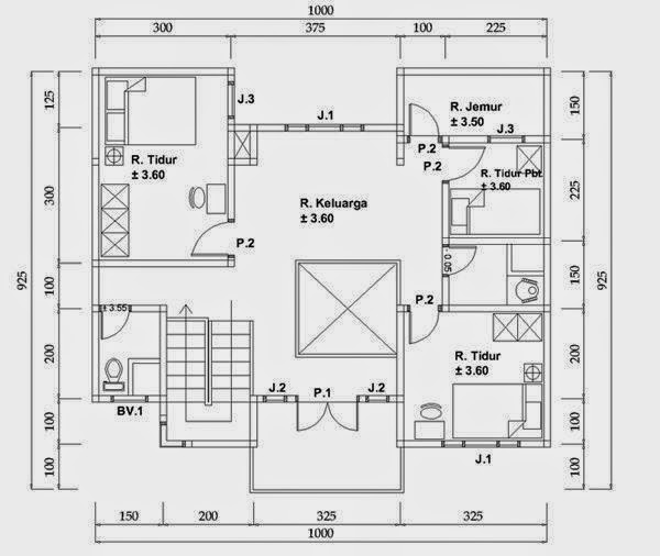 AUTO CAD GAMBAR DENAH RUMAH  SANGGAR TEKNIK