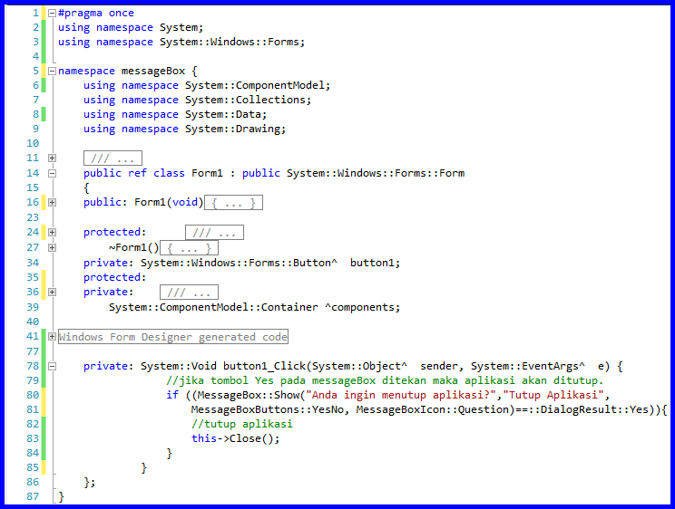 Sedikit Tentang Kuliahku: MessageBox – Belajar Visual C++