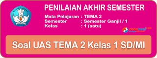  Contoh soal latihan ulangan UAS PAS mata pelajaran tematik pada tema  Soal UAS Tematik Tema 2 Kelas 1 Terbaru Plus Kunci Jawaban