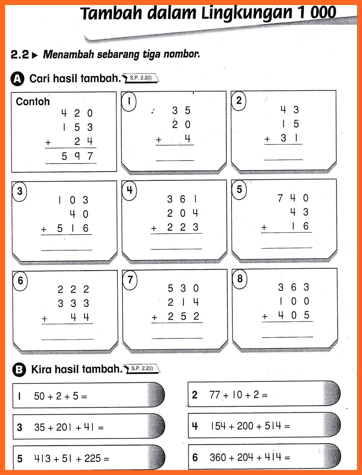 Dunia matematik: operasi tambah