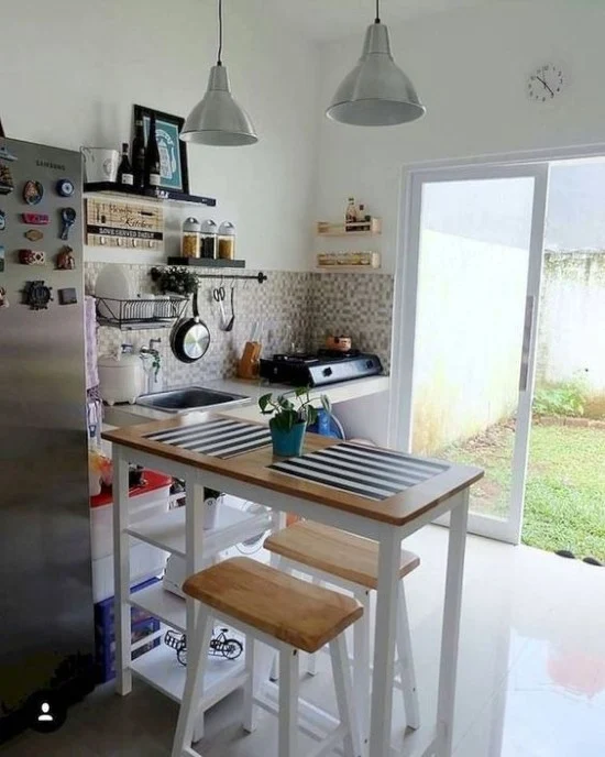 ide inspiratif dapur dan ruang makan terbuka menghadap taman