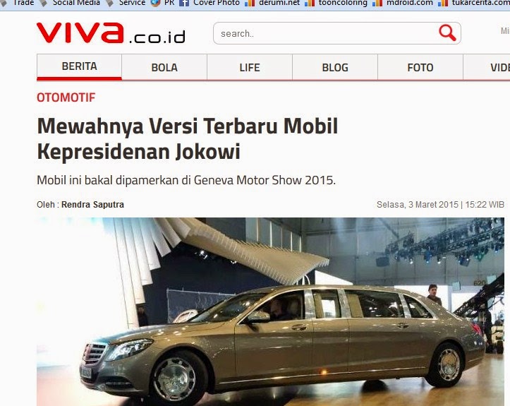 Jokowi Beli Mobil Mewah untuk Mobil Kepresidenan 