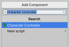 Adding the character controller component