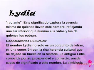 ▷ Significado del nombre Lydia