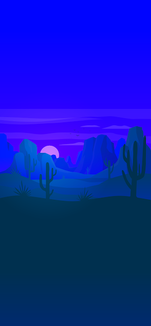Minimalist desert during day illustration