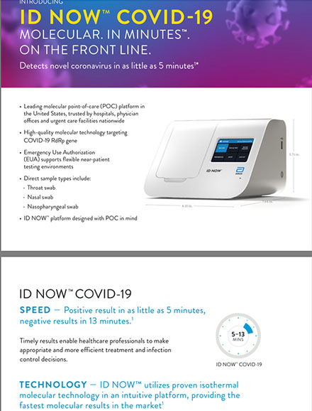 Portable Abbott ID NOW COVID-19 Rapid Tester (Source: www.abbott.com)