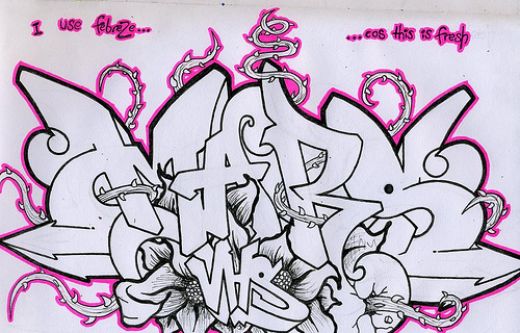 create graffiti sketches