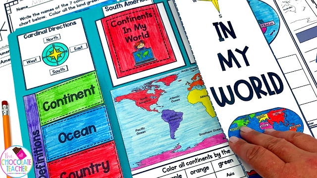 This lapbook is a great hands-on way for students to record and keep all the information they learn as you teach continents and oceans.