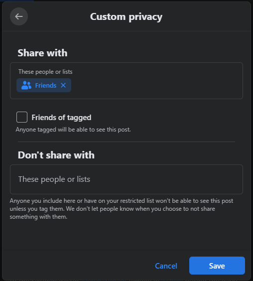 Facebook Privacy Settings