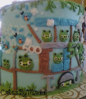 Cake, Kids cake, 4th birthday, boy cake, angry birds, pigs