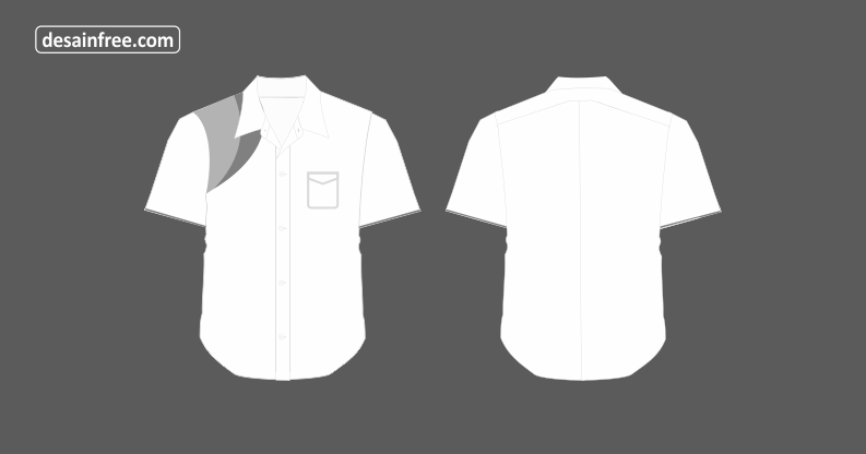 Download Download Desain Kameja Putih Lengan Pendek CorelDraw - Desain Free
