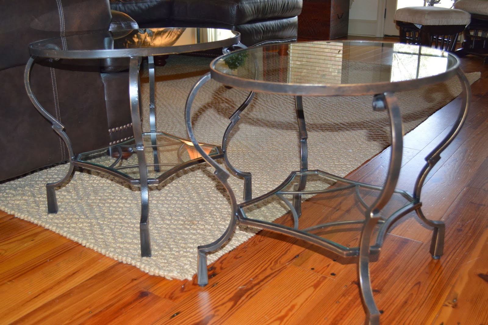 Moving Sale: Set of 2 Iron & Glass Top Chasca End Tables From Pier ... - Chasca end tables from Pier 1 are in perfect condition. They measure 24