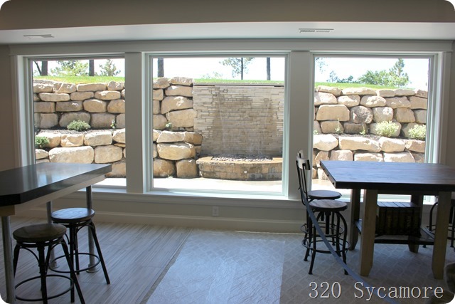 water feature basement patio