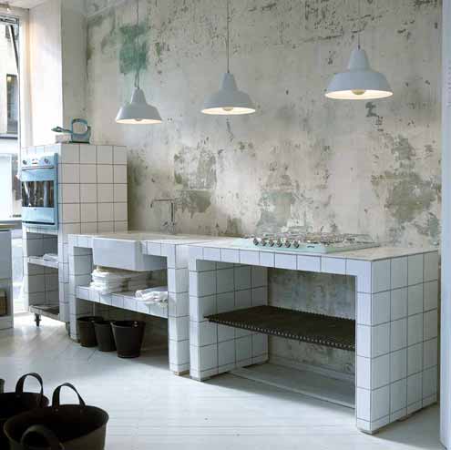 Industrial tile kitchen